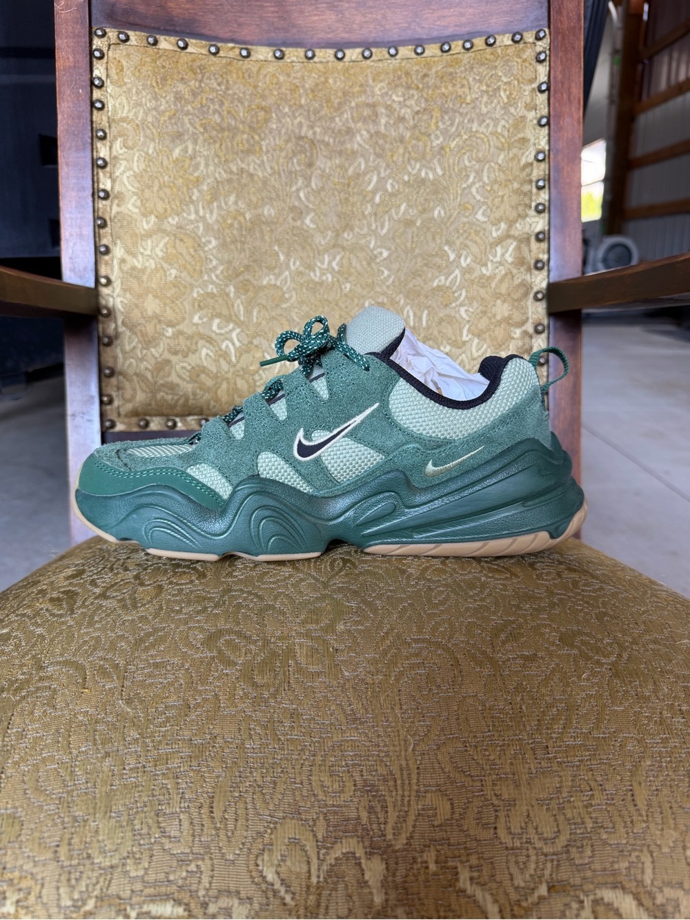 NEW: Nike Tech Hera 'Oil Green' sneakers
